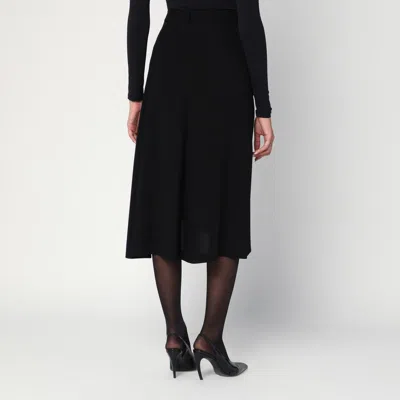 Balenciaga Draped Black Skirt In Crêpe In Black
