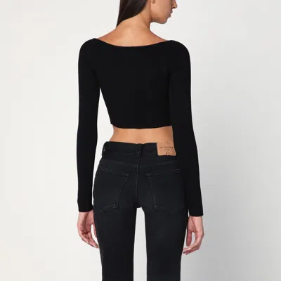 Diesel Red Top Cropped M-vera-ls In Black
