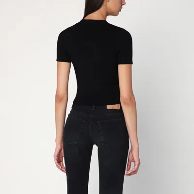 Diesel Women T-uncutie-long-od-q1 Slim T-shirt In Black Organic Jersey In Black