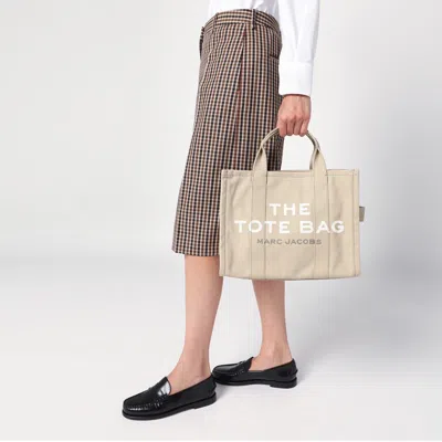 Marc Jacobs The Medium Tote Bag In Beige Canvas In Sand