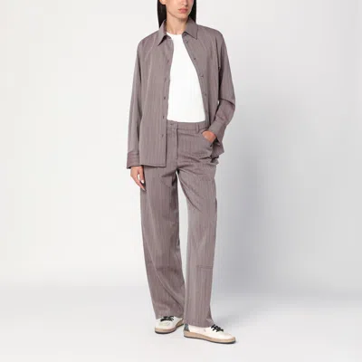 Golden Goose Garnet Shirt In Chevron Wool Blend Women In Brown