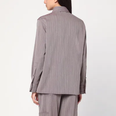 Golden Goose Garnet Shirt In Chevron Wool Blend Women In Brown