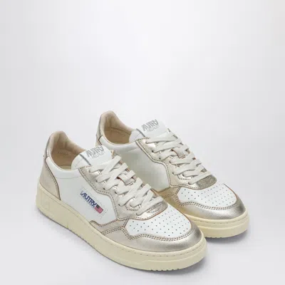Autry Medalist White/platinum Sneaker In Metallic