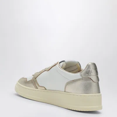 Autry Medalist White/platinum Sneaker In Metallic