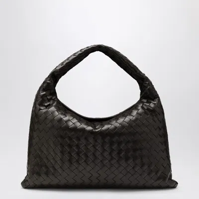 Bottega Veneta Small Hop Intrecciato Leather Shoulder Bag In Black