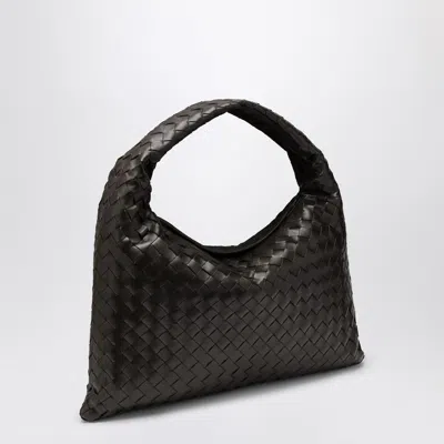 Bottega Veneta Small Hop Intrecciato Leather Shoulder Bag In Black