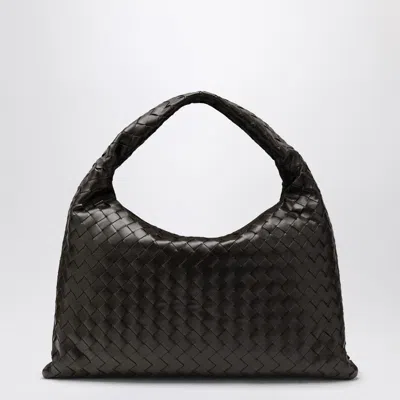 Bottega Veneta Small Hop Intrecciato Leather Shoulder Bag In Black