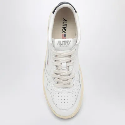 Autry Medalist Sneakers In White And Blue Leather In White