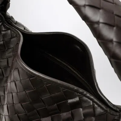 Bottega Veneta Small Hop Intrecciato Leather Shoulder Bag In Black