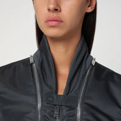 Alexander Mcqueen Alexander Mc Queen Grey Zipped Bomber Jacket In Gray
