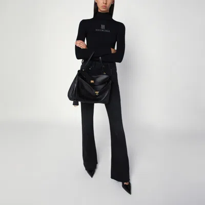 Balenciaga Black Viscose Knitwear In Black