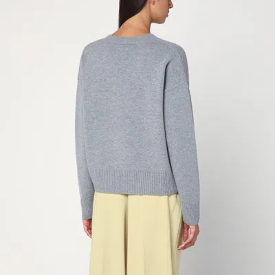 Ami Alexandre Mattiussi Grey Ami De Coeur Sweater In Wool And Cashmere In Gray