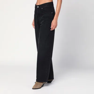 Isabel Marant Vetan High-rise Wide-leg Jeans In Black
