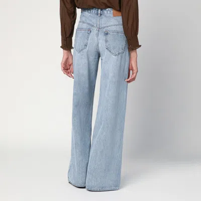 Isabel Marant High-waisted Wide Leg Jeans In Fluid Cotton Denim In Blue