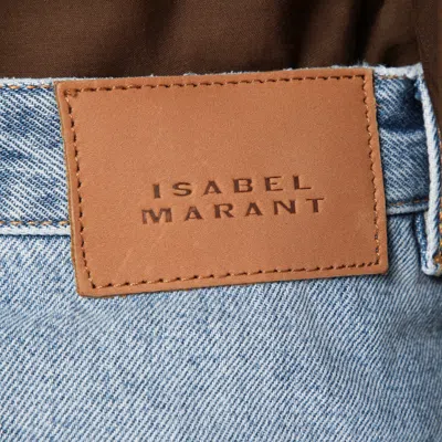 Isabel Marant High-waisted Wide Leg Jeans In Fluid Cotton Denim In Blue