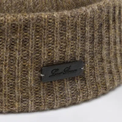 Loro Piana Logo-plaque Ribbed Beanie In Brown