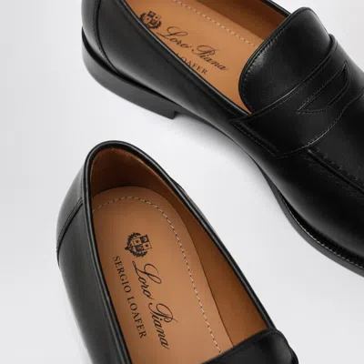 Loro Piana Sergio Walk Leather Loafer In Black