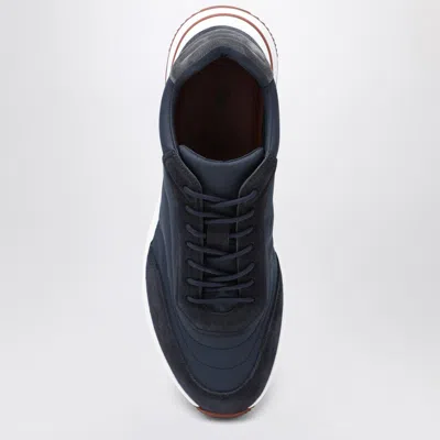 Loro Piana Week_end Walk Evo Wind Suede Sneakers In Blue