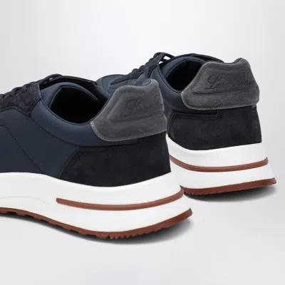 Loro Piana Week_end Walk Evo Wind Suede Sneakers In Blue
