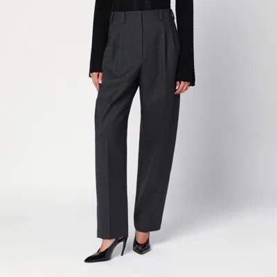 Givenchy Grey Wool Trousers In Black