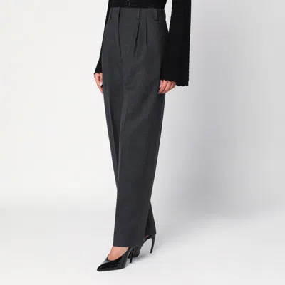 Givenchy Grey Wool Trousers In Black