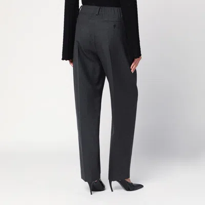Givenchy Grey Wool Trousers In Black