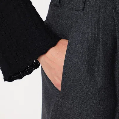 Givenchy Grey Wool Trousers In Black