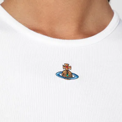 Vivienne Westwood Sleeveless Top Ribbed Texture In White