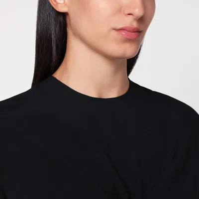Alaïa Viscose Blend Crepe Top In Black