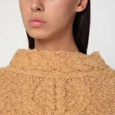 Isabel Marant Caramel-coloured Romane Sweater With Cable Knit In Brown