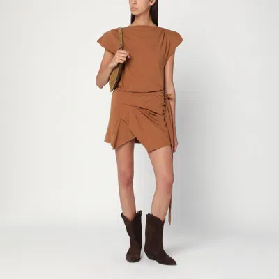 Isabel Marant Asymmetrical Sebani T-shirt In Caramel Colour Women In Brown