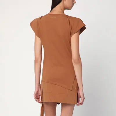 Isabel Marant Asymmetrical Sebani T-shirt In Caramel Colour Women In Brown
