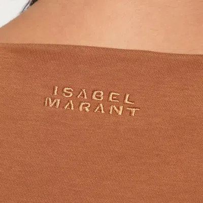 Isabel Marant Asymmetrical Sebani T-shirt In Caramel Colour Women In Brown