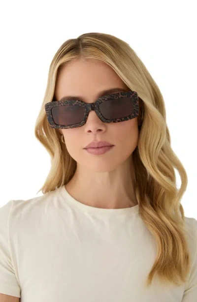 Diff Indy 51mm Polarized Rectangular Sunglasses In Brown