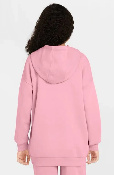 Nike Club Big Kid Girls Long Sleeve Fleece Active Hoodie In Pink