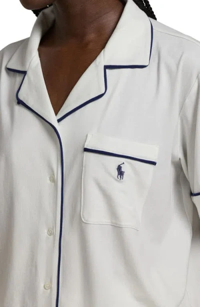 Polo Ralph Lauren Short Sleeve And Shorts Piped Pajama Set In White