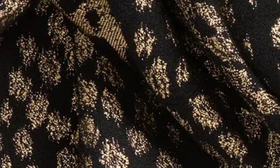 Valentino Garavani Metallic Leopard Virgin Wool & Cashmere Fringe Scarf In Brown