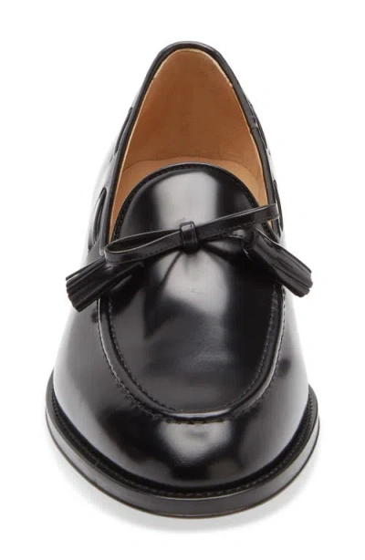 Valentino Bowshire Loafers In Black Glossy Calfskin In Black