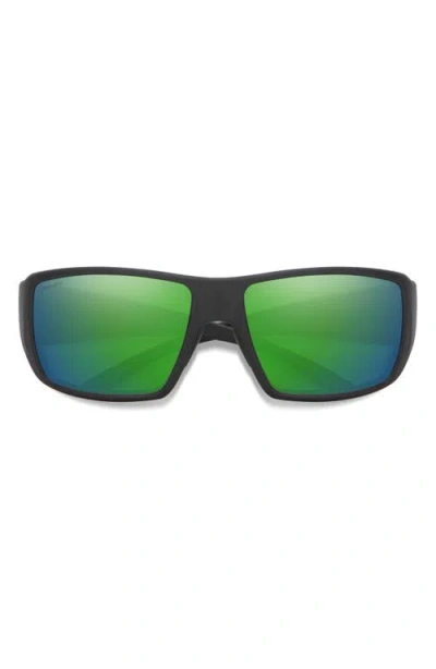 Smith Guides Choice Xl 63mm Chromapop™ Polarized Oversize Square Sunglasses In Green