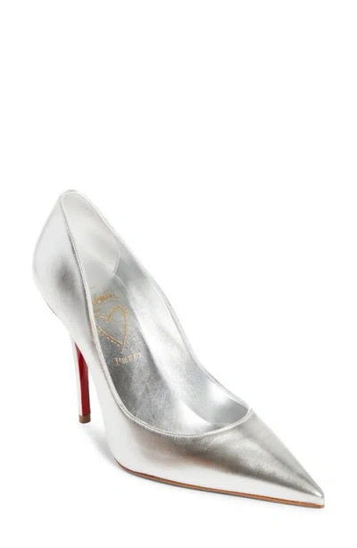 Christian Louboutin Miss Z Pointed Toe Pump In Silver