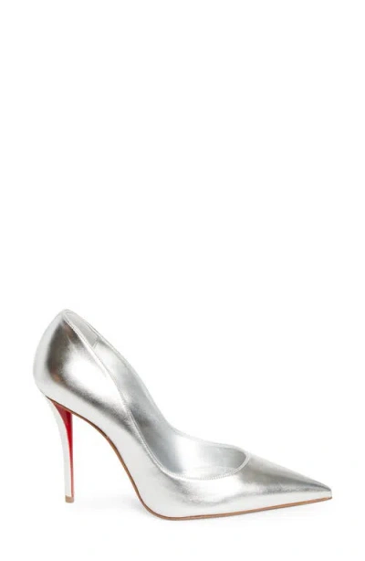 Christian Louboutin Miss Z Pointed Toe Pump In Silver