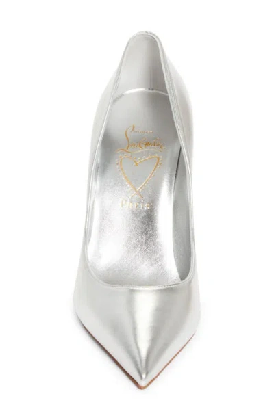 Christian Louboutin Miss Z Pointed Toe Pump In Silver