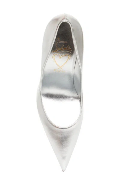 Christian Louboutin Miss Z Pointed Toe Pump In Silver