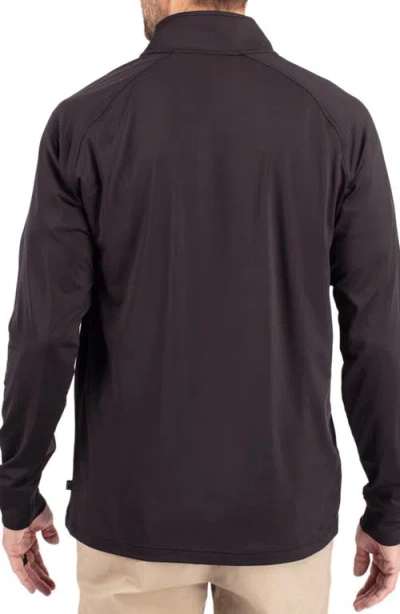 Cutter & Buck Mens Mock Neck Long Sleeve Quarter-zip Pullover In Brown