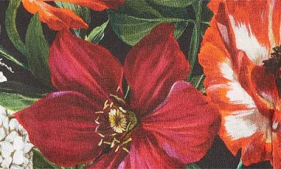 Dolce & Gabbana Floral Print Cropped Dress With Adjustable Straps In Multi