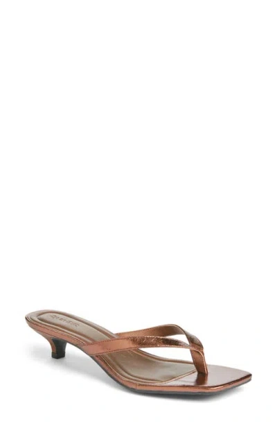 Open Edit Tori Kitten Heel Sandal In Brown