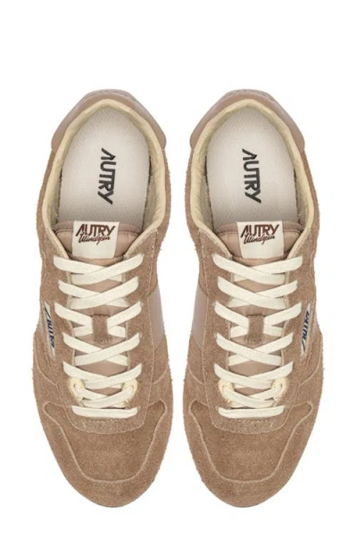 Autry Windspin Low Suede Panel Sneakers In Brown