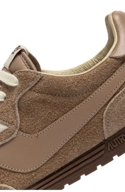 Autry Windspin Low Suede Panel Sneakers In Brown