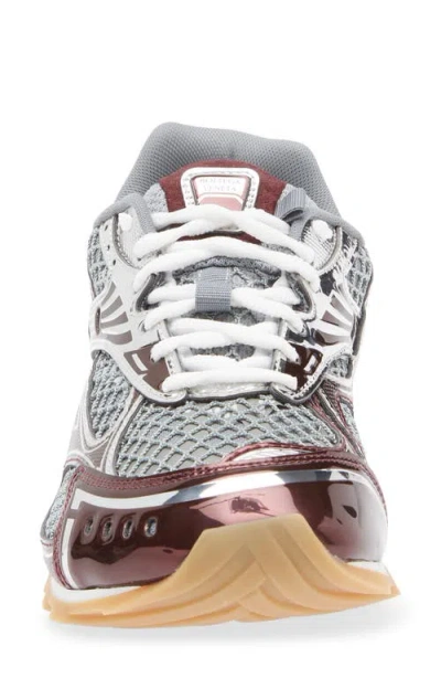 Bottega Veneta Orbit Metallic Net Runner Sneakers In Burgundy