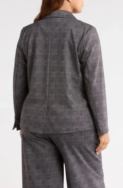 Lyssé Lysse Everest Glen Plaid Ponte Blazer In Gray